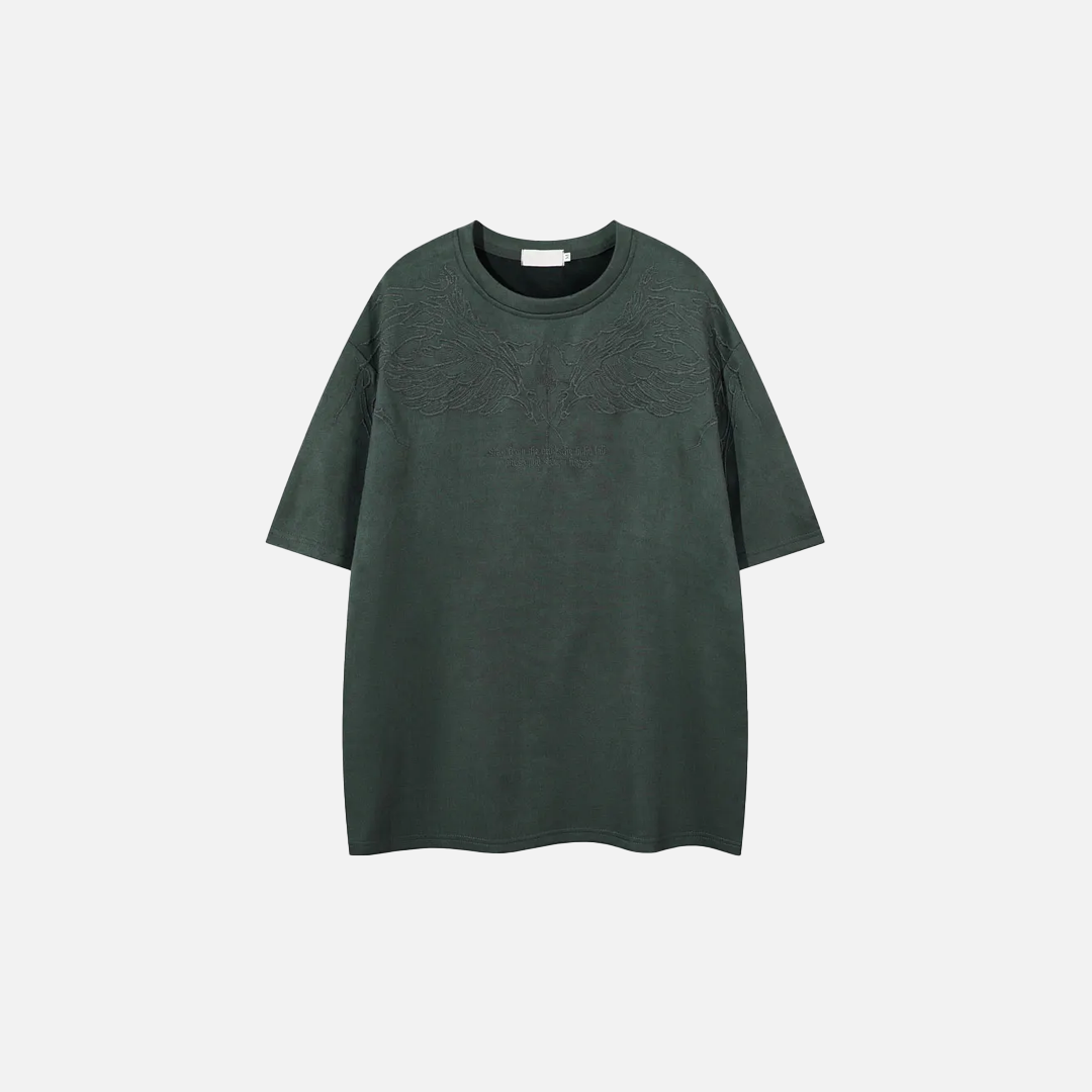 Plush Oversized Embroidered Short Sleeve T-Shirt