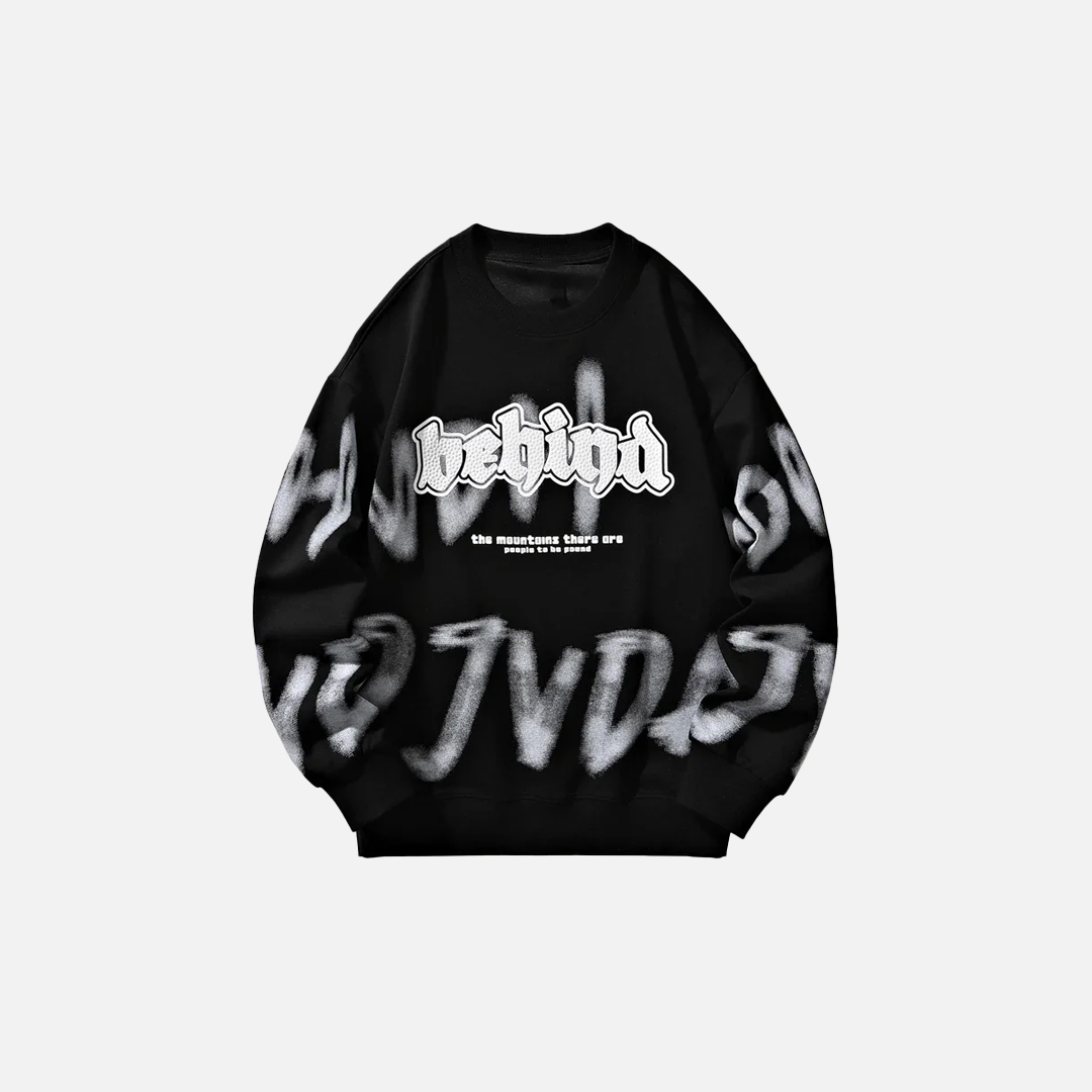Gemütliches Sweatshirt mit Buchstabenprint, Rundhalsausschnitt und lockerer Passform