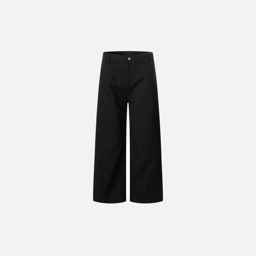 Herbstliche Plüsch-Retro-Freizeithose mit weitem Bein