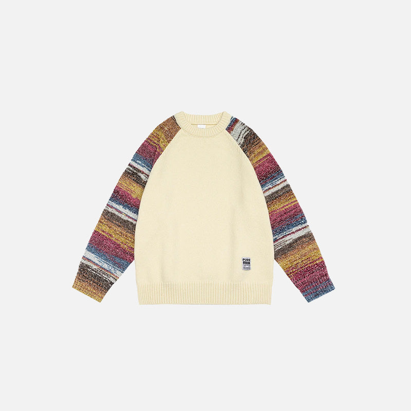Strickpullover mit strukturierten Ärmeln