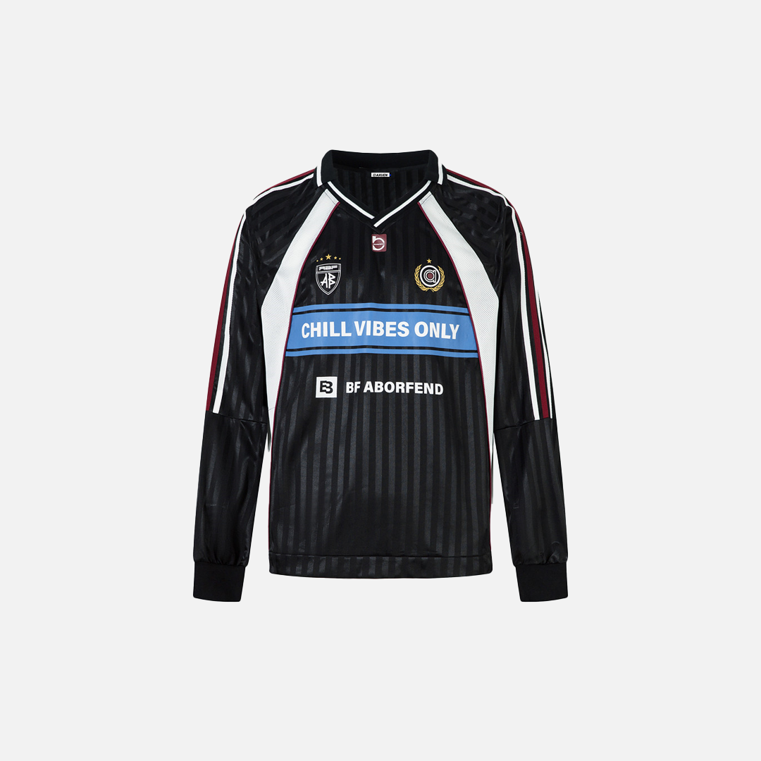 Y2K Luxuriöses Langarm-Polo-Shirt mit V-Ausschnitt