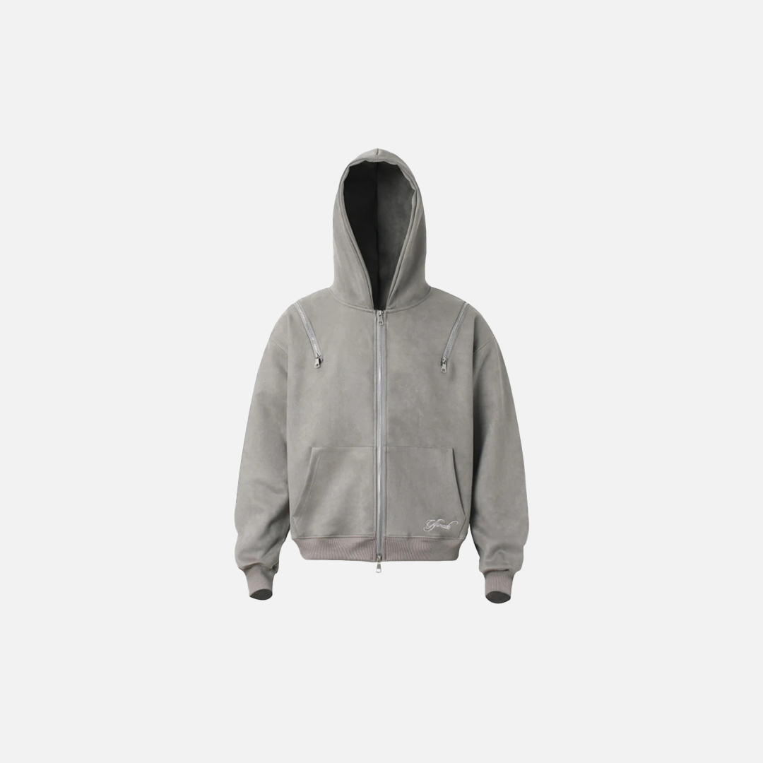 Y2K Streetwear Retro Zipper Casual Hooded Sweatshirt