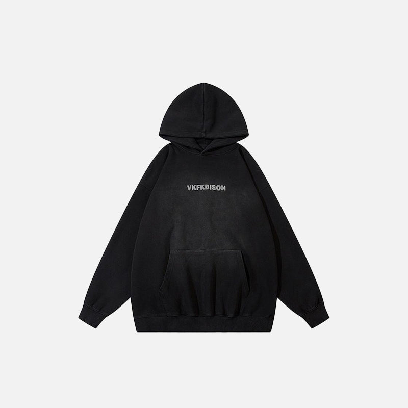 Gewaschener, einfarbiger Hoodie