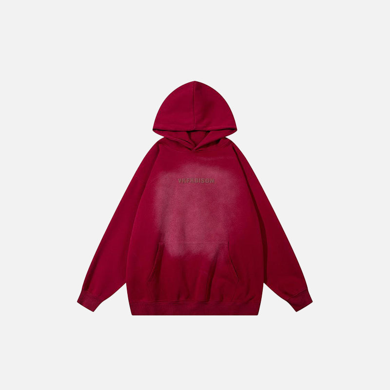 Gewaschener, einfarbiger Hoodie