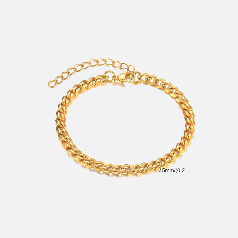 Doppelt gedrehtes Edelstahlkettenarmband