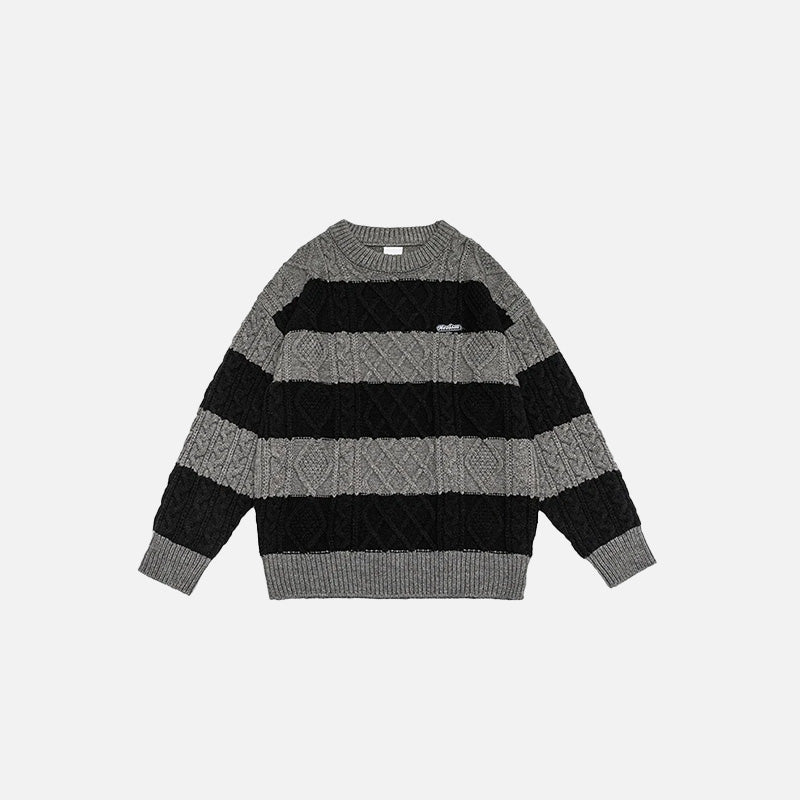 Klassischer Zopfstrickpullover