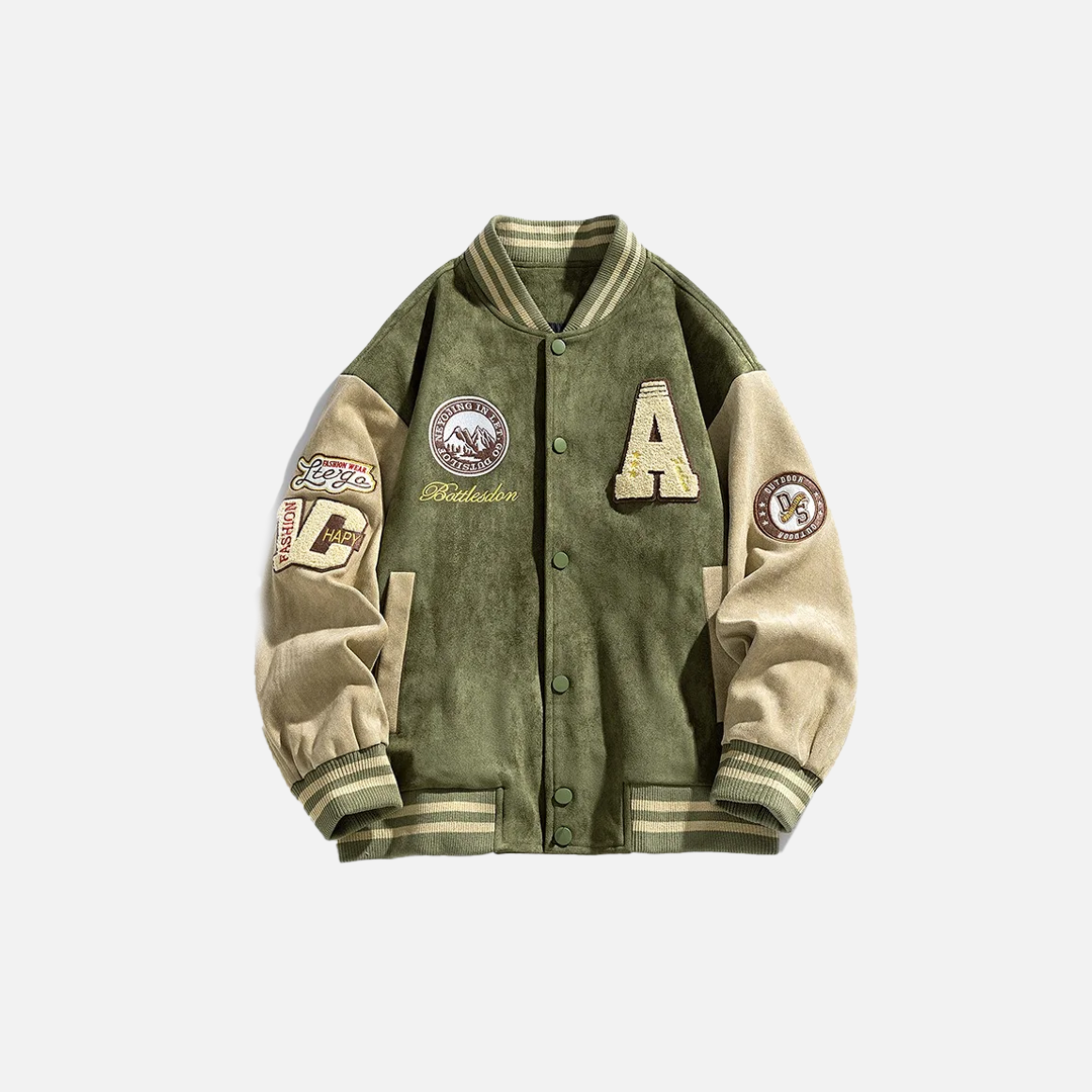 Veste universitaire brodée streetwear