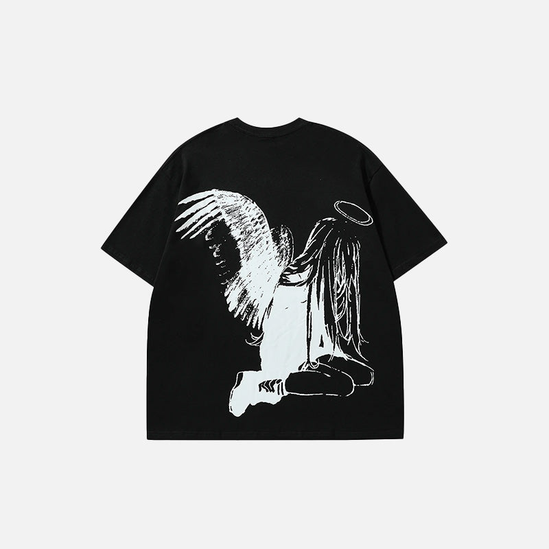 T-Shirt mit Engelsflügel-Grafik