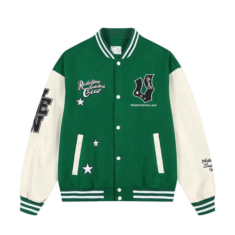 Two-Tone College Varsity Jacket