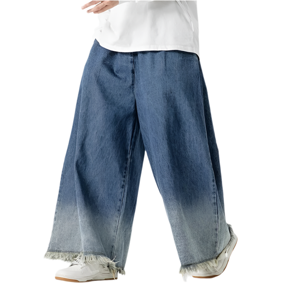 Oversized Wide-Leg Denim Jeans