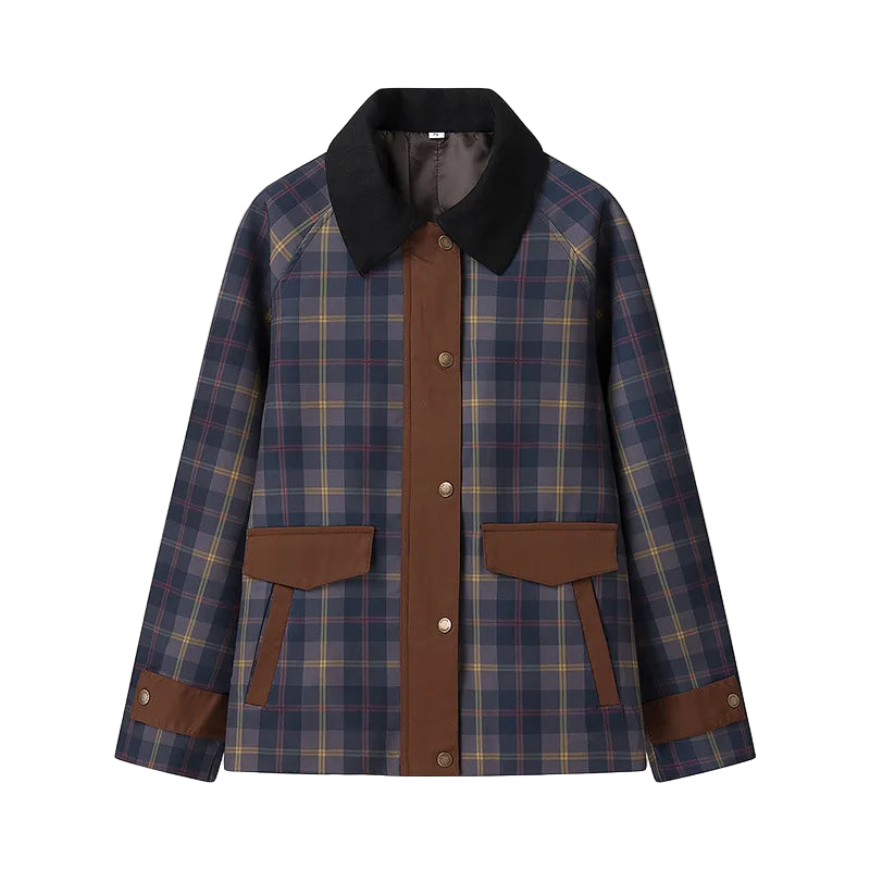 Elevate your rotation with this vintage-inspired plaid workwear jacket, featuring bold contrast panels and a classic tartan check for a standout look.