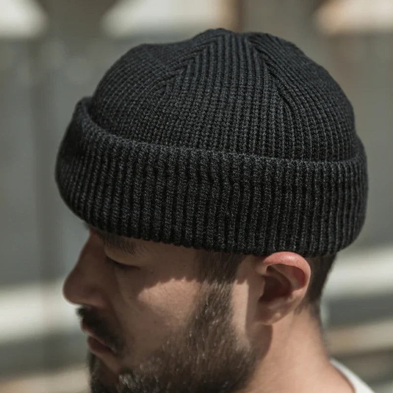 Bonnets épais en laine tricotée militaire