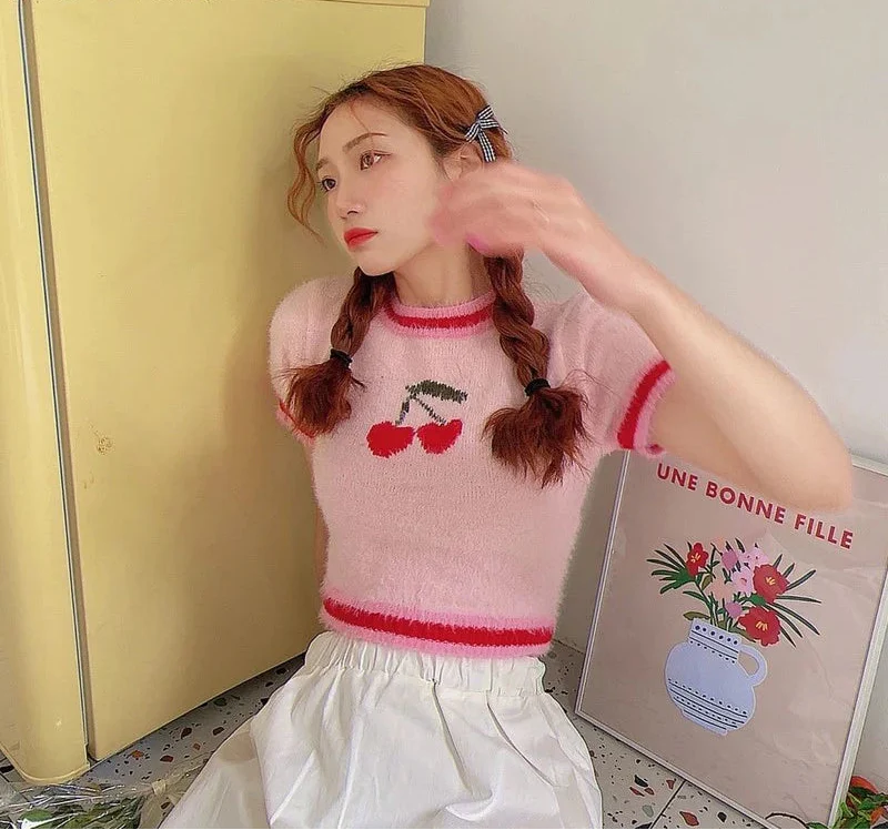 Pull court rose cerise