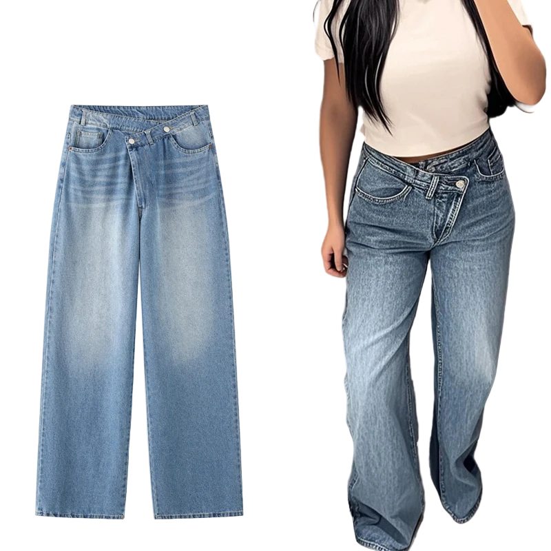 Make a statement with these distressed wide-leg cargo jeans, delivering a bold paint-splattered finish and an authentic vintage fit.