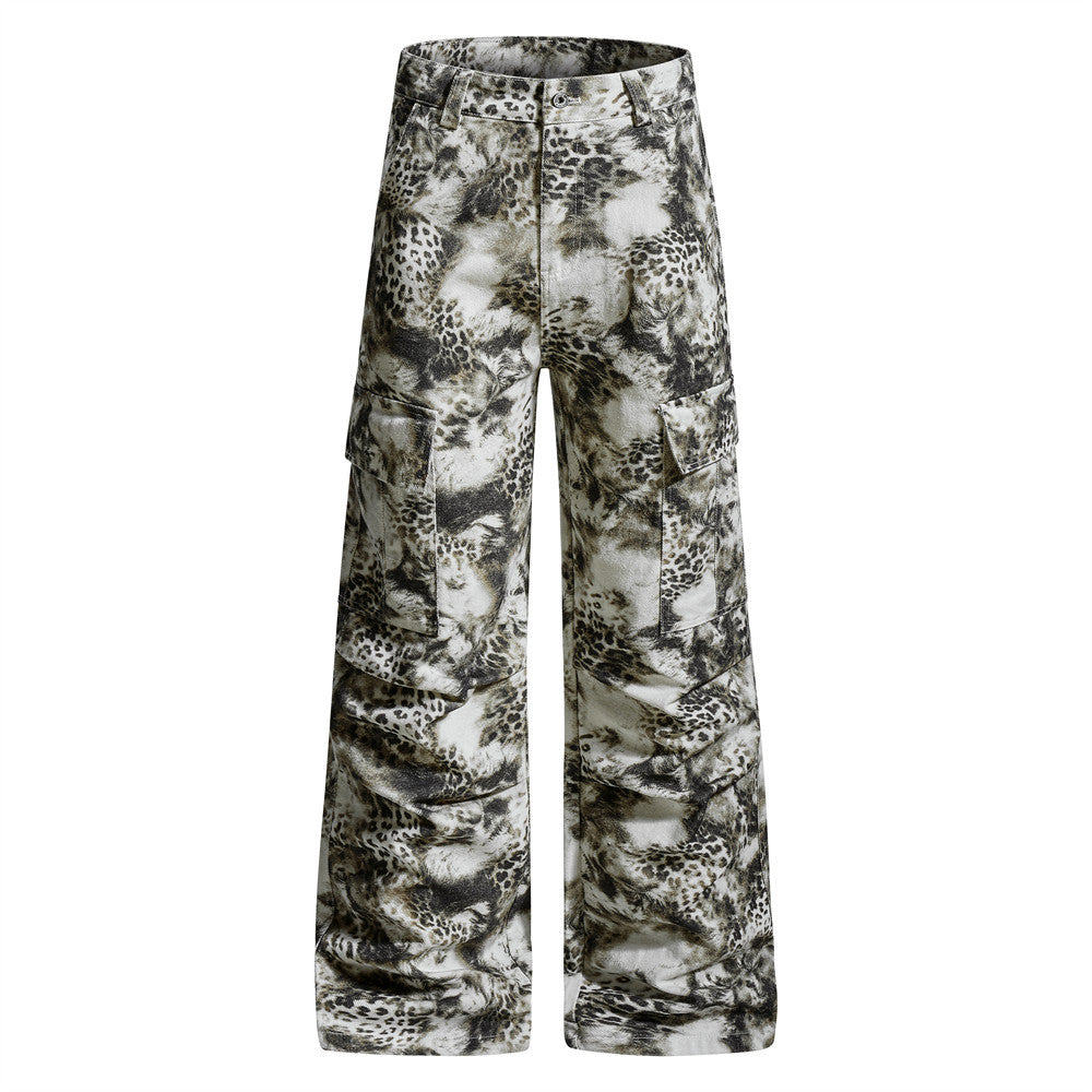 Patterned pants on a white background