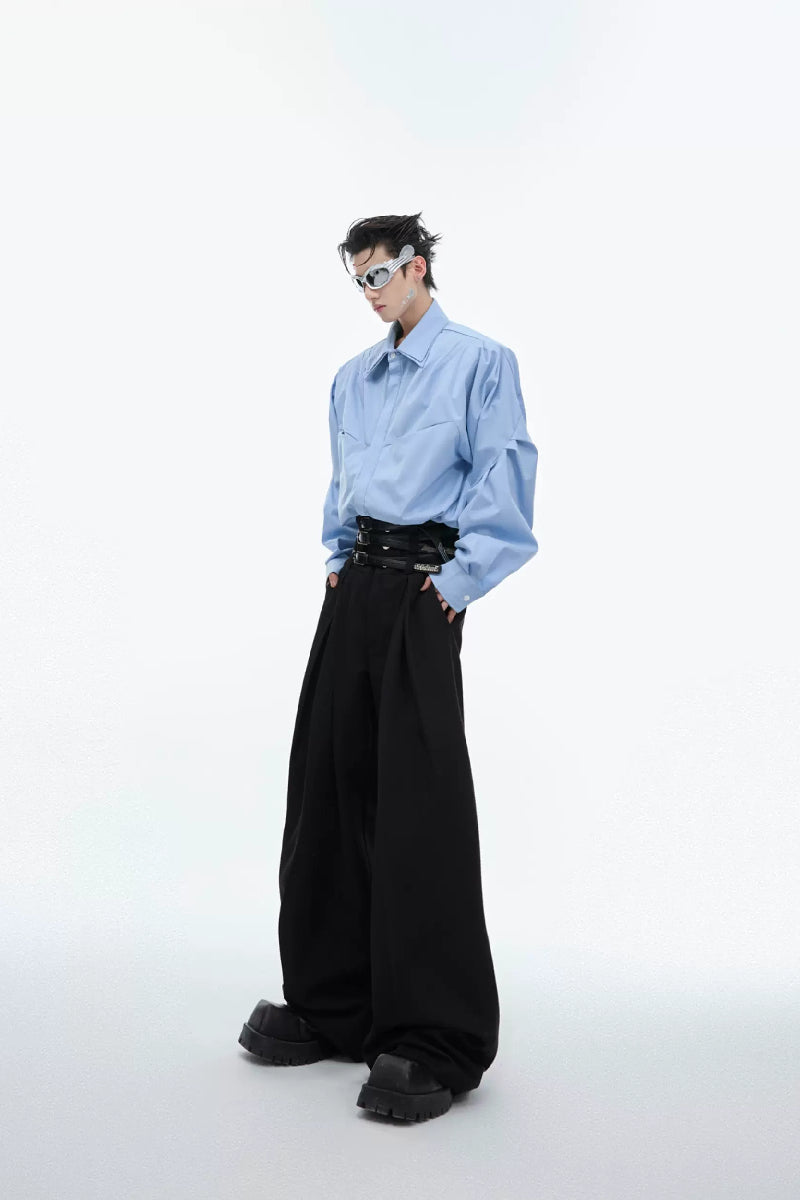 Lagenhemd mit Kragen und dekonstruiertem Look