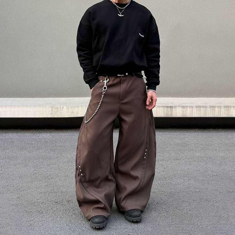 Men's Shadow Rivet Wide-Leg Jeans