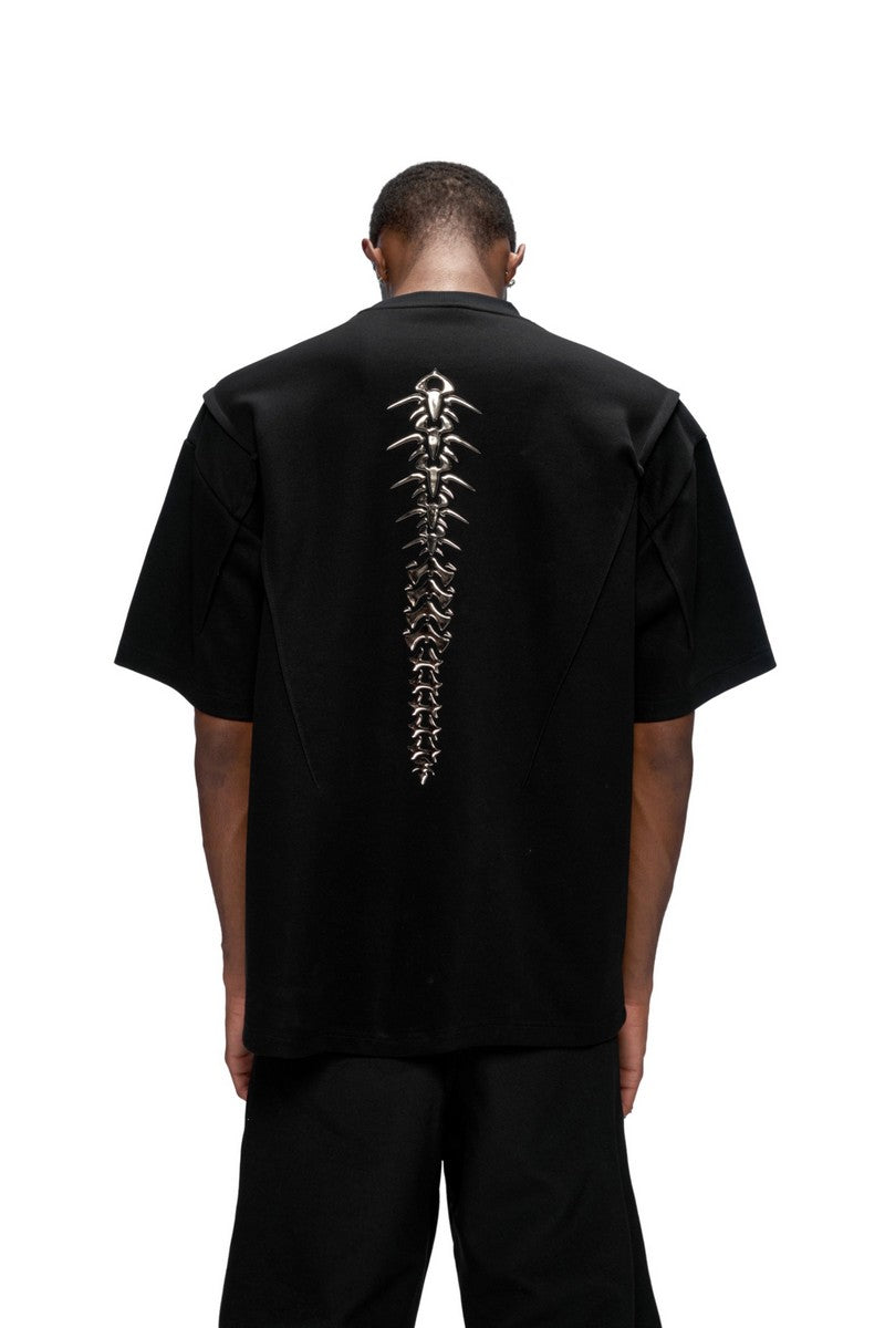 T-shirt rembourré à colonne vertébrale métallique