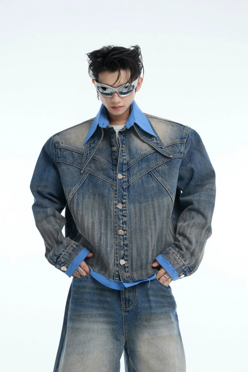 Lagenlook-Jeansjacke