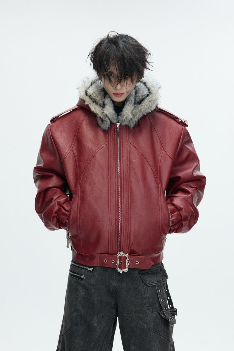 Schwere Steppjacke mit Kapuze