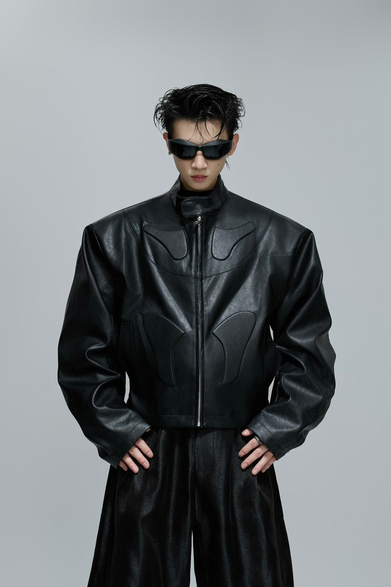 Geprägte Moto Armor Lederjacke