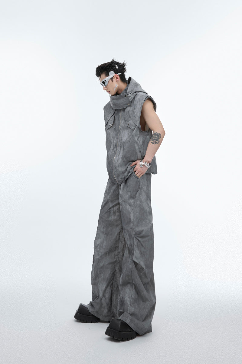 Ärmellose Utility-Weste im Used-Look