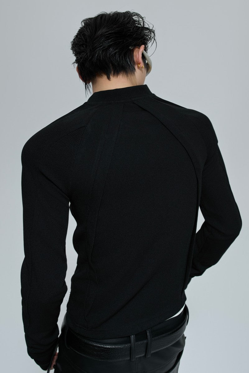 Dekonstruiertes, tailliertes Langarmshirt