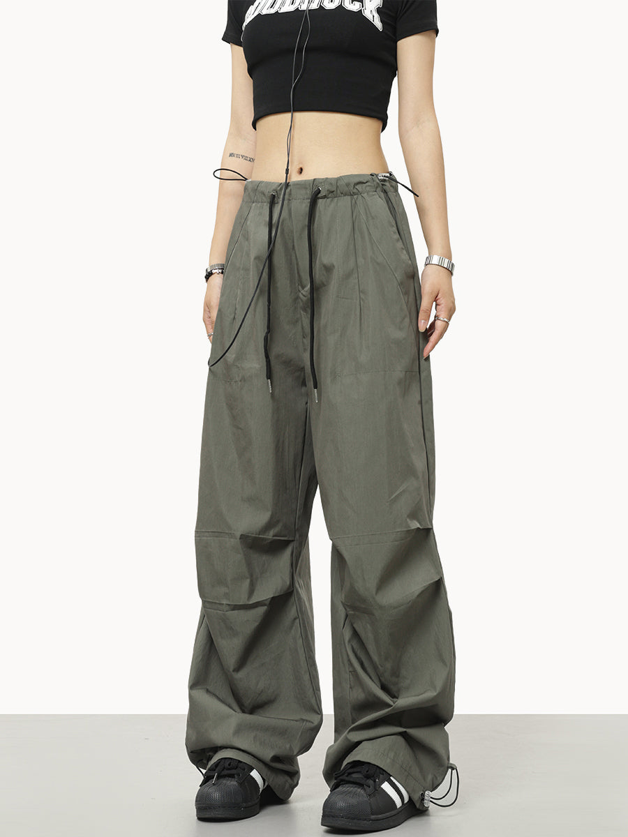 Parachute Wide-Leg Track Pants