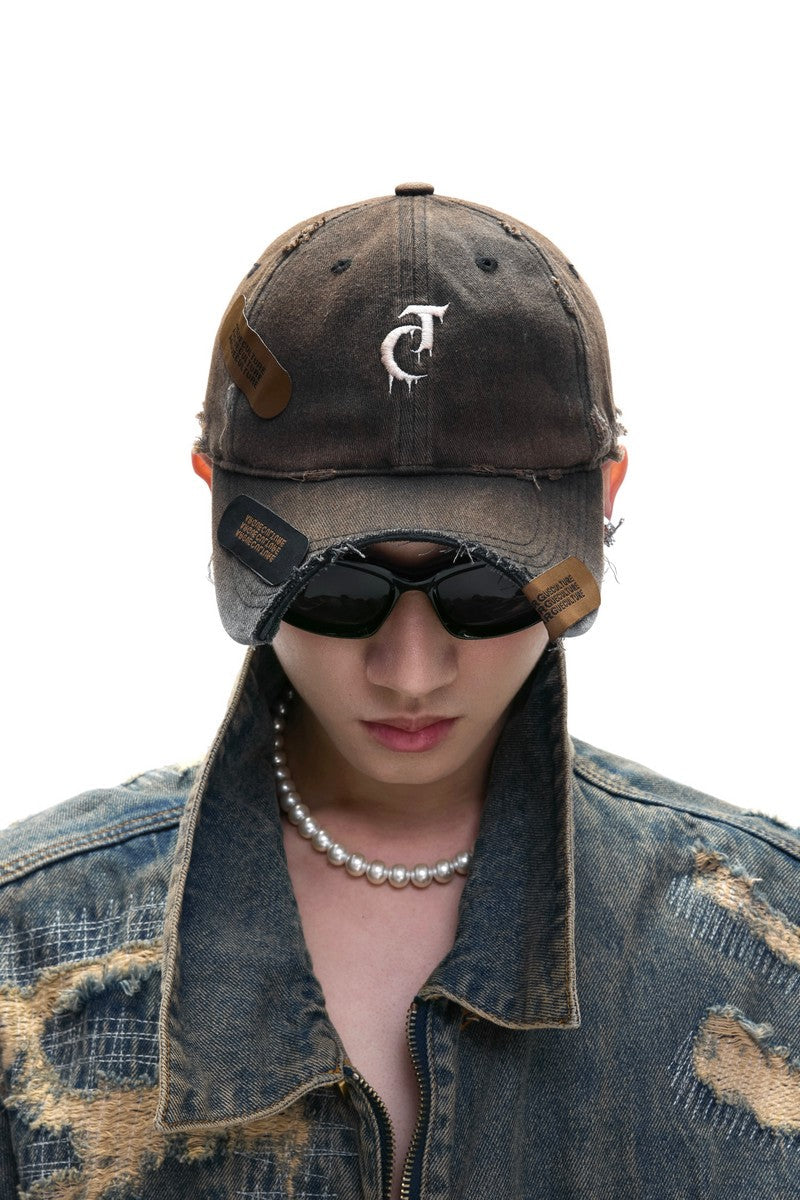 Baseballkappe mit Used-Look-Vintage-Patch
