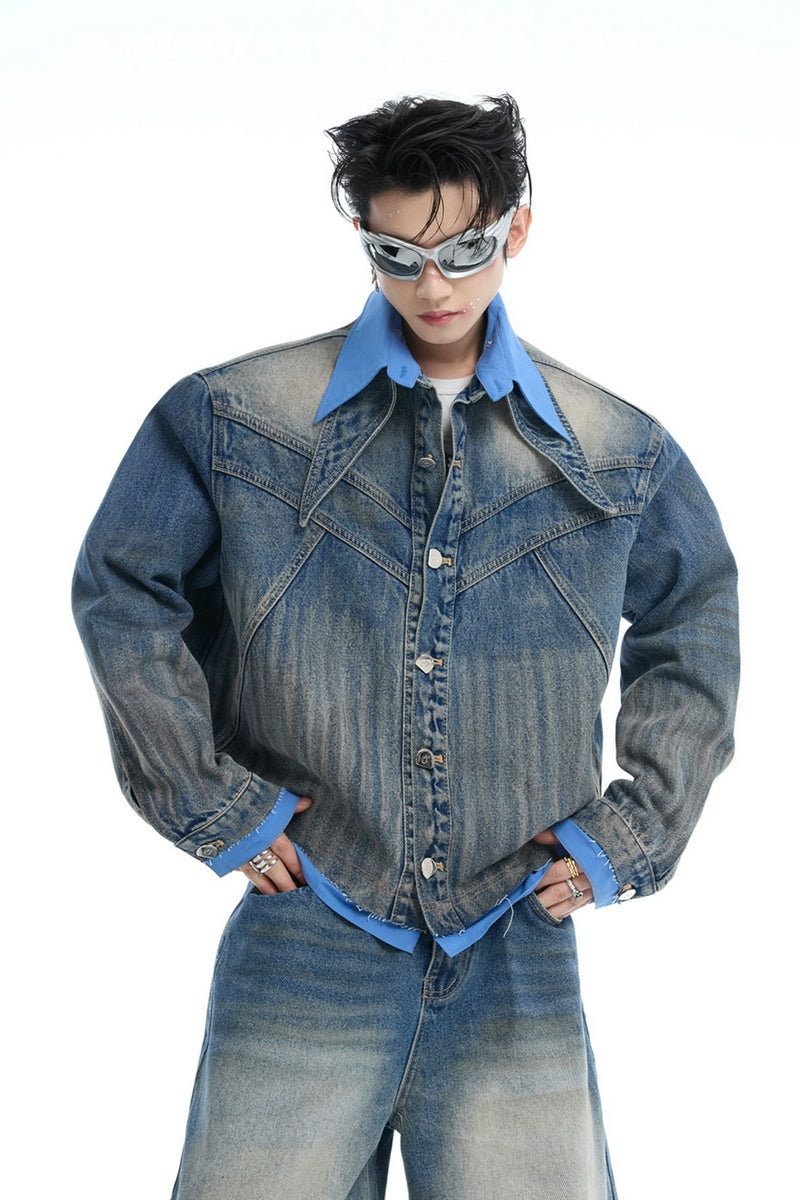 Lagenlook-Jeansjacke