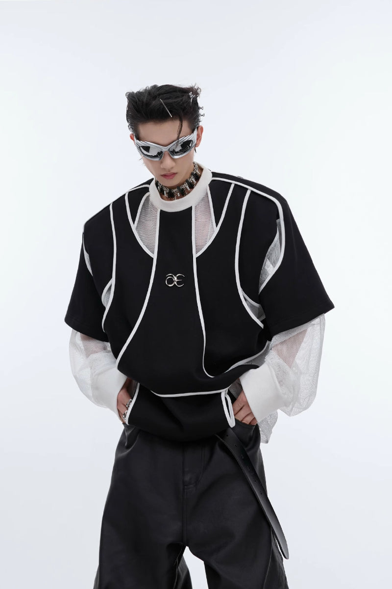 Dekonstruiertes Lagen-Sweatshirt