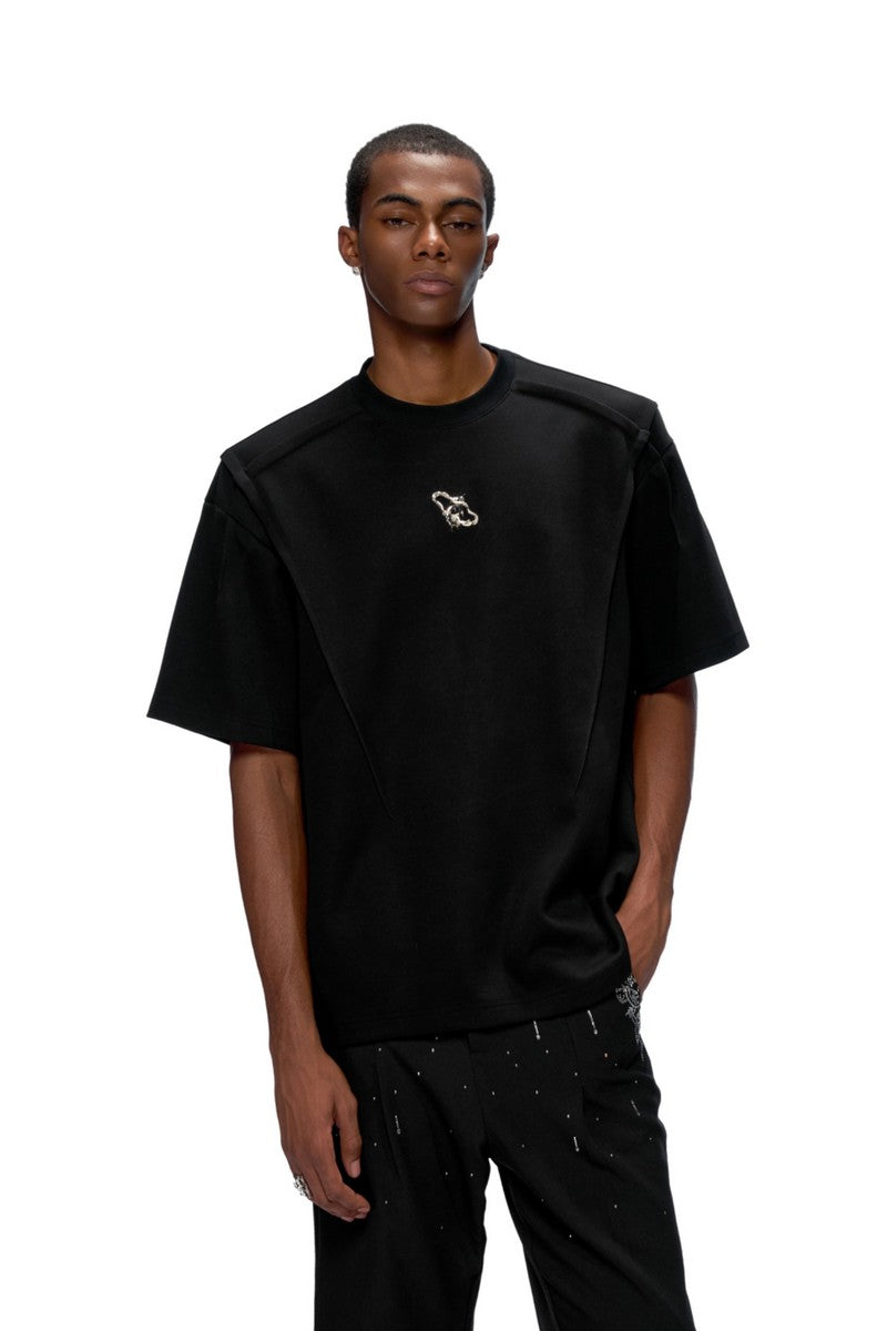 T-shirt rembourré à colonne vertébrale métallique