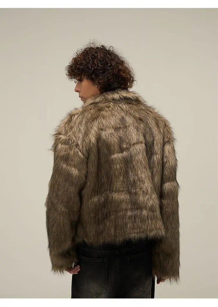 Luxuriöser Wintermantel aus Kunstpelz