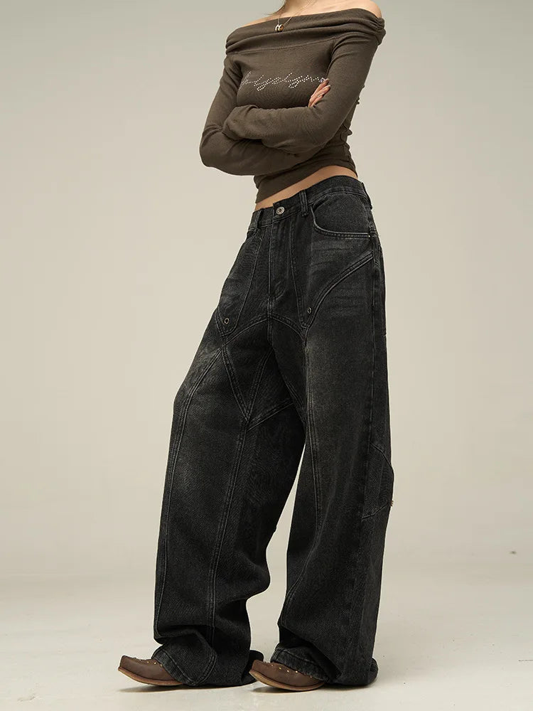 Weit geschnittene Vintage-Jeans im Baggy-Stil