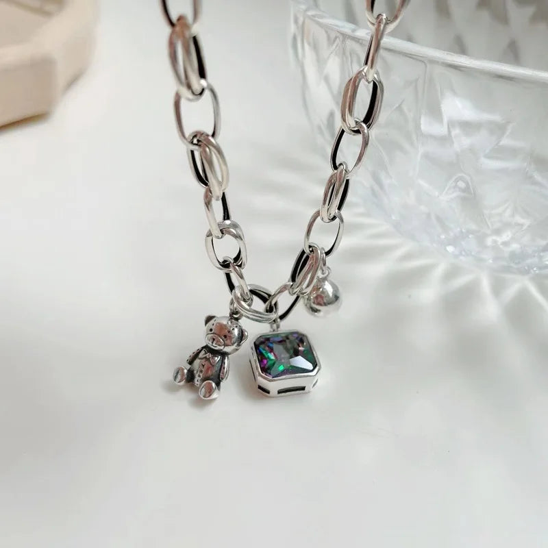 Lucky Cute Bear Geometric Square Bracelet
