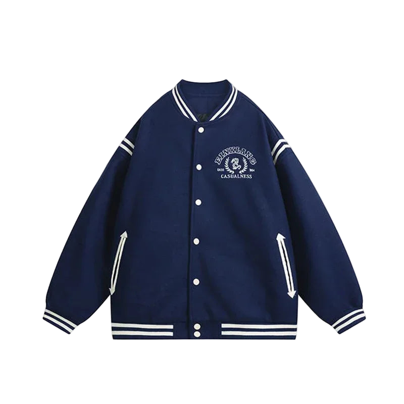 Preppy Oversized Baseball Varsity Jacket