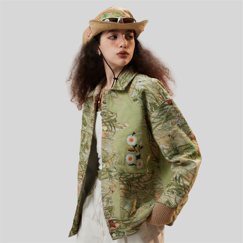 Jacke mit Blumenmuster (Gänseblümchen)