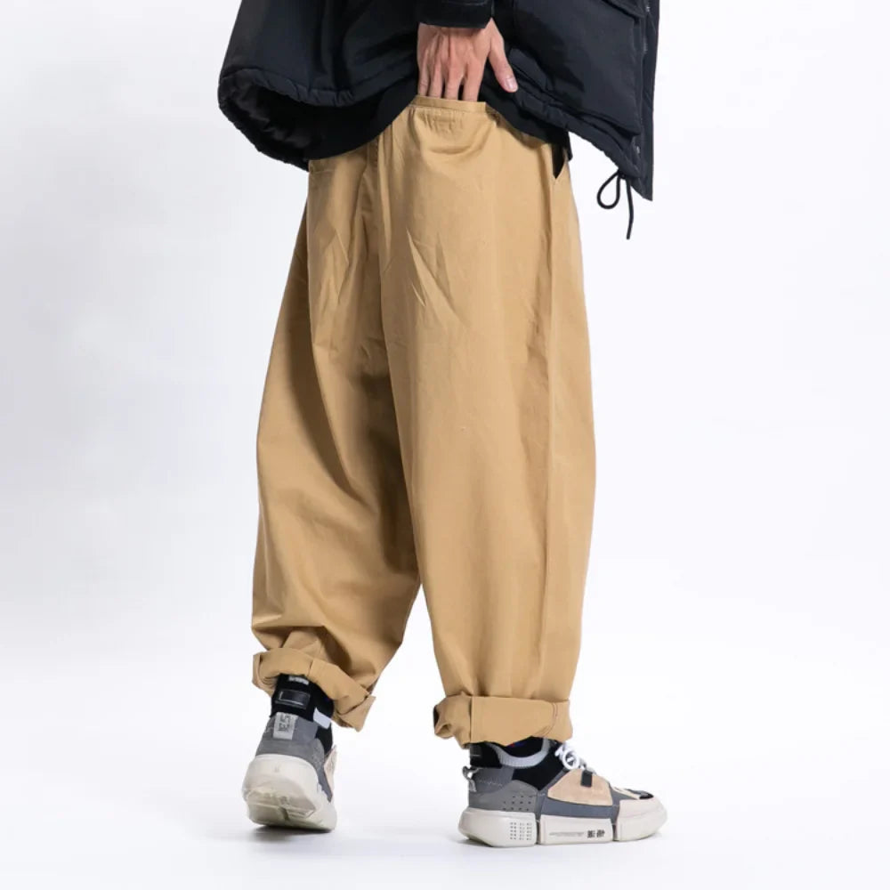 Amerikanische Frühlings-Freizeithose mit lockerem, weitem Bein