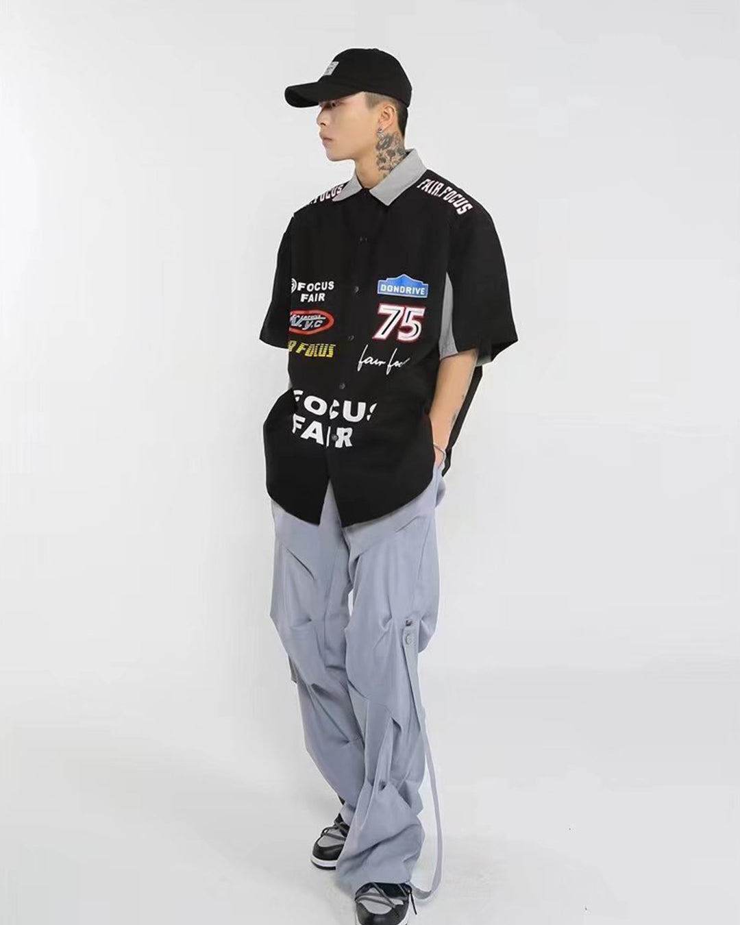 Chemise de voyou à manches courtes