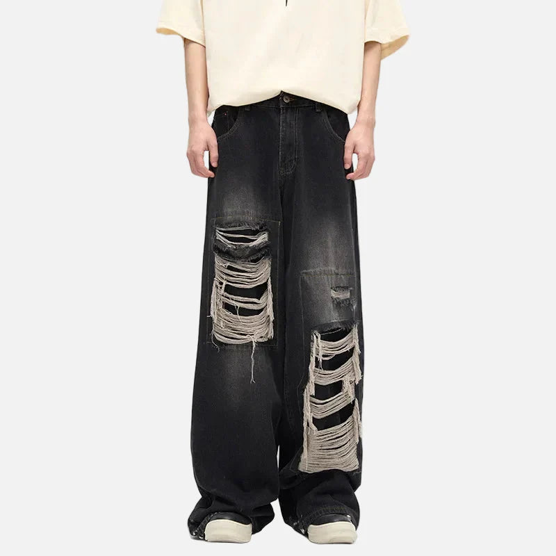 Zerrissene Streetwear-Jeans mit lockerer Passform