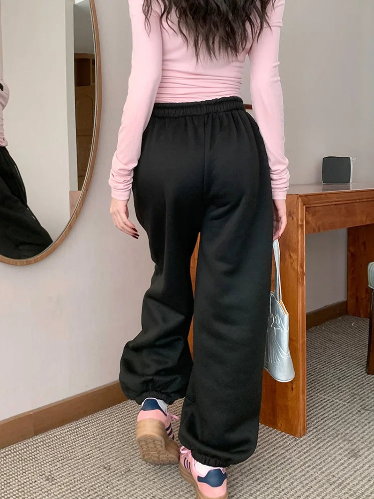 Jogger décontracté à cordon de serrage pour femme, grande taille, pour femme.