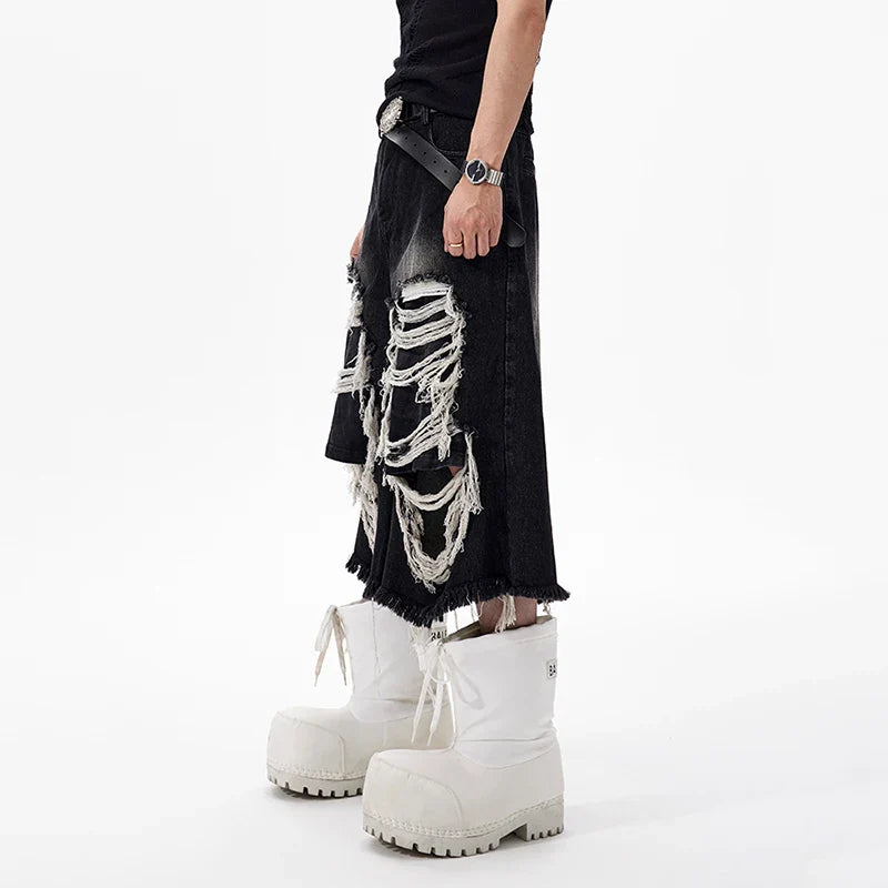 Vintage-Jeans im amerikanischen Stil, abgenutzt
