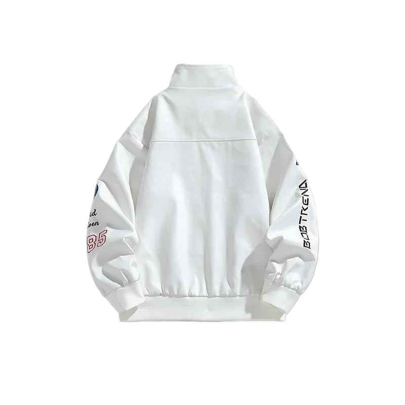 Racing Suit Style Leather Jacket