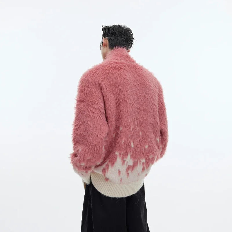 Veste luxueuse à dégradé avec boutons métalliques