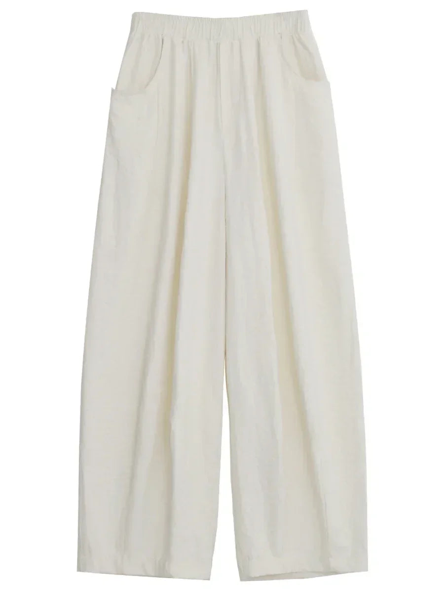 Hochtaillierte Faltenhose
