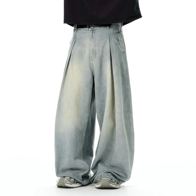 Vintage-Jeans mit lockerer Passform und weitem Bein