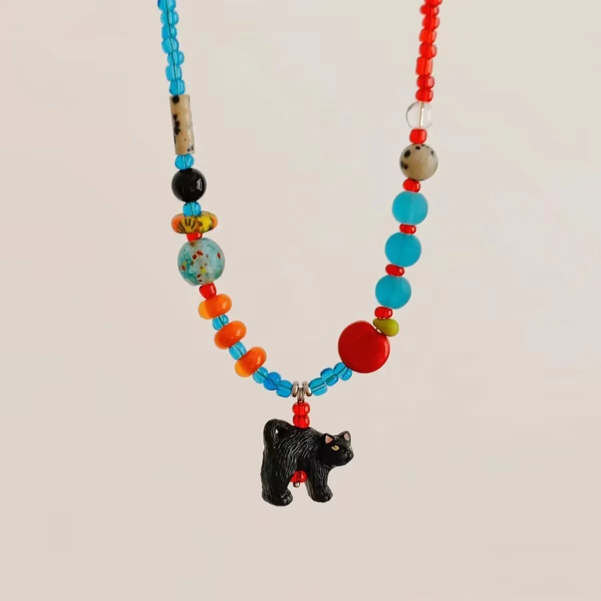 Colorful Delicate Cute Bear Pendant Choker Necklace