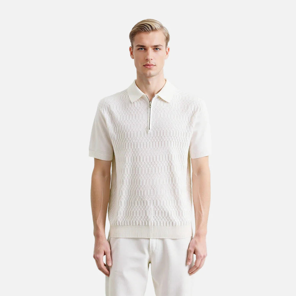 Lightweight Striped Polo Casual T-Shirt
