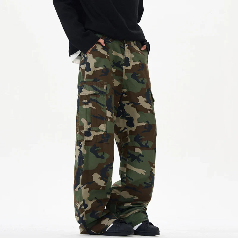 Amerikanische Cargohose mit geradem Bein