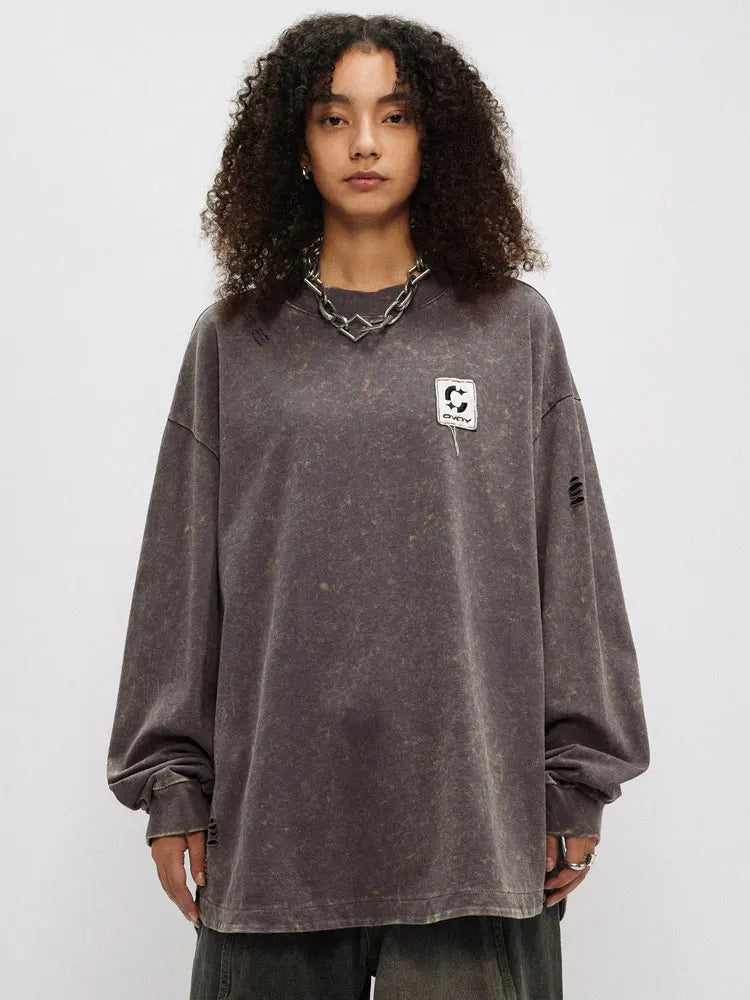 T-shirt oversize ample tie-dye délavé
